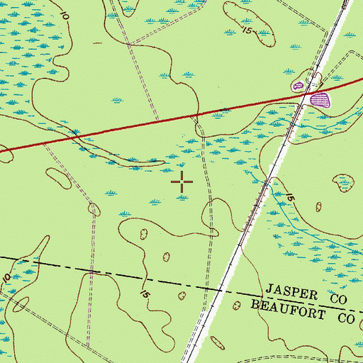 Topographic Map of New River Center for Commerce, SC