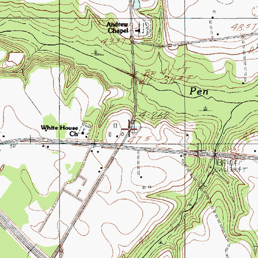 Topographic Map of Shamrock Commercial Center, SC