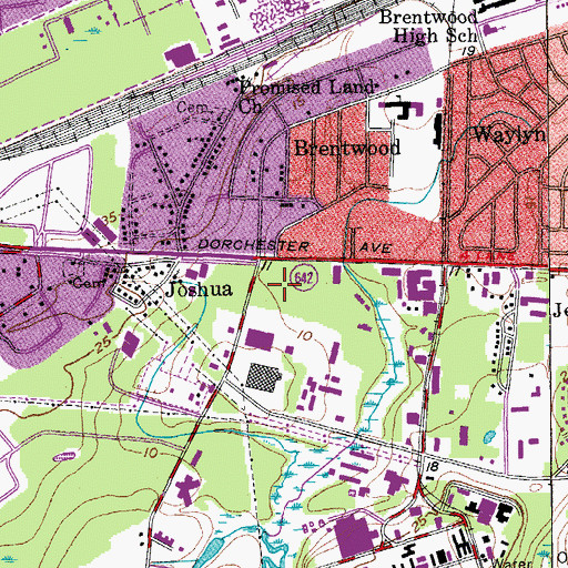 Topographic Map of Bentwood Plaza, SC