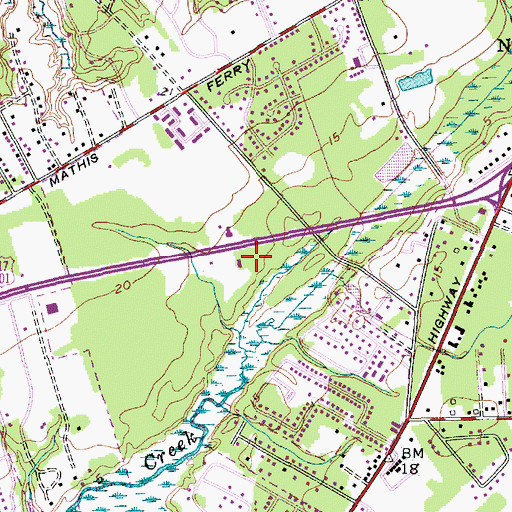 Topographic Map of Center Oak Plaza, SC