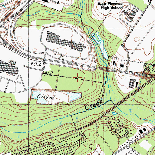 Topographic Map of Crossroad Center, SC