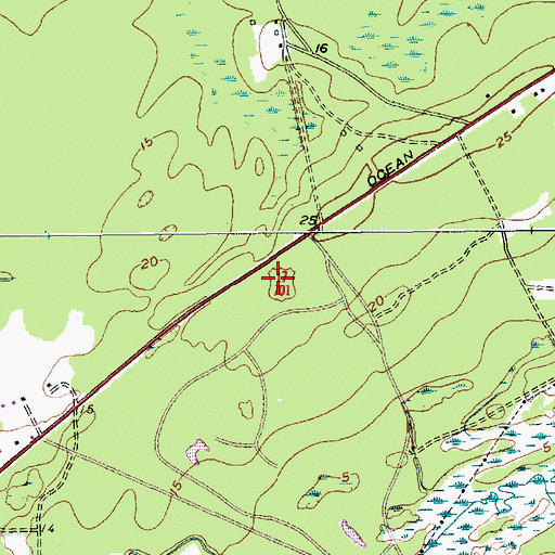 Topographic Map of National Crossing, SC