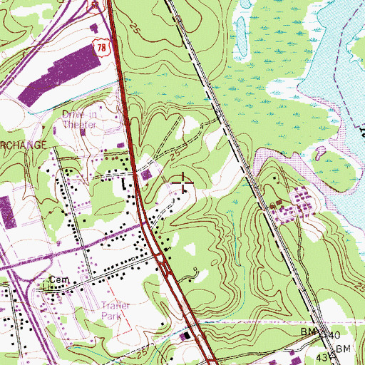 Topographic Map of North Pointe Plaza, SC