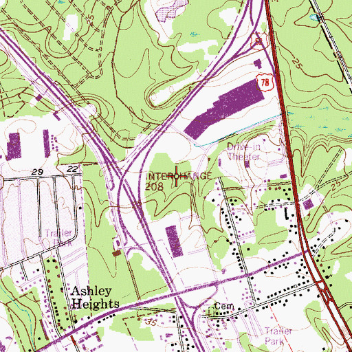 Topographic Map of Northwoods Point, SC