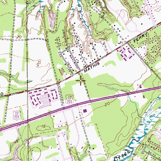 Topographic Map of Queensborough Center, SC