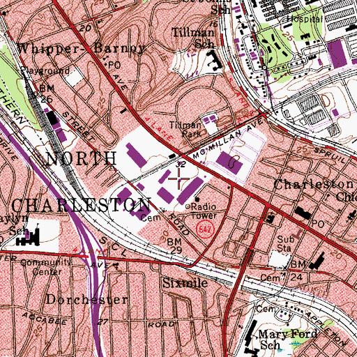 Topographic Map of Shipwatch Square, SC