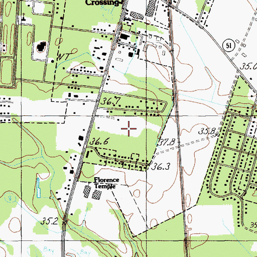 Topographic Map of Southside Commons, SC