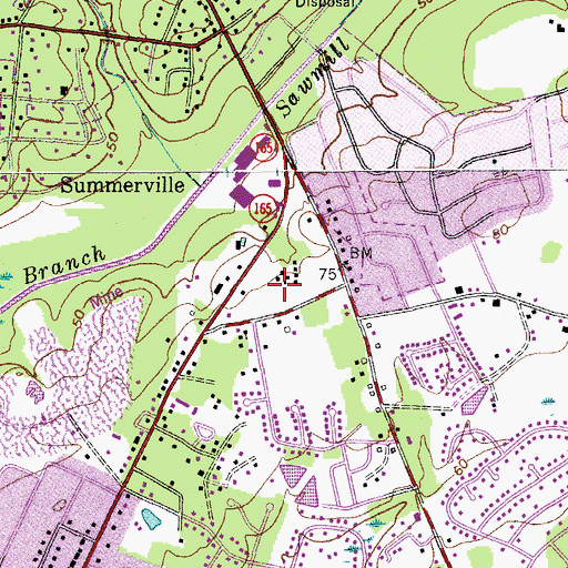 Topographic Map of Summerville Galleria Phase I, SC
