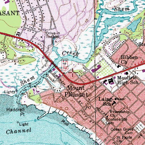 Topographic Map of The Commons, SC