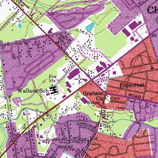 Topographic Map of Westwood Plaza, SC