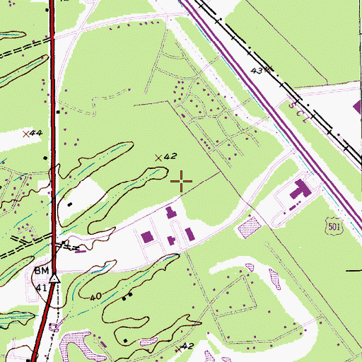 Topographic Map of Coastal Carolina University R Cathcart Smith Science Center, SC