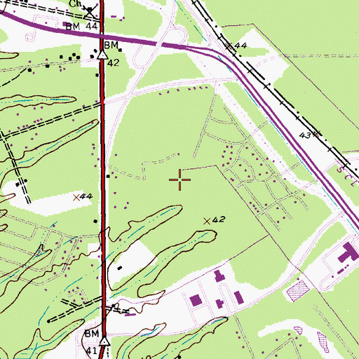 Topographic Map of Coastal Carolina University The Commons - Student Dining Hall, SC