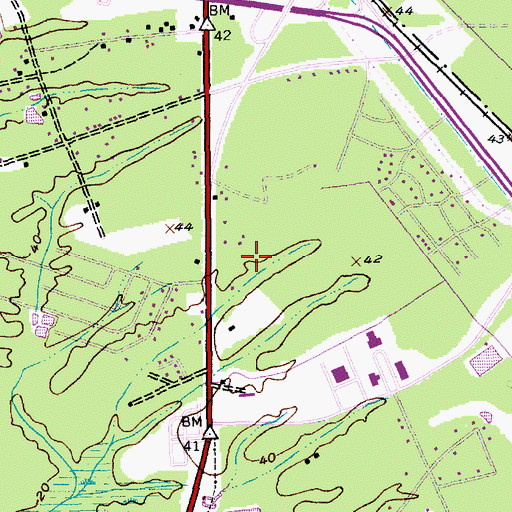 Topographic Map of Coastal Carolina University Sands Hall, SC