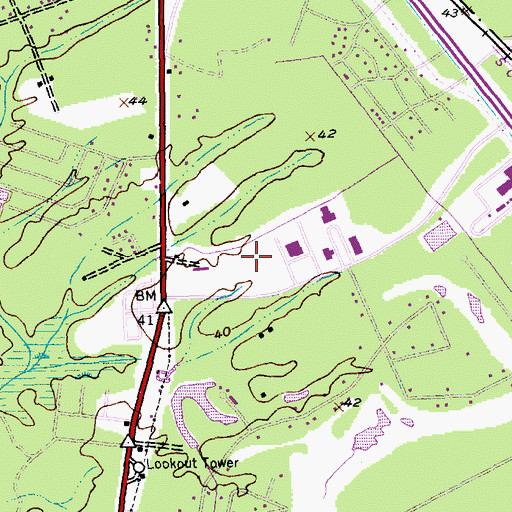 Topographic Map of Coastal Carolina University Charles L Watson Baseball Stadium - Vrooman Field, SC