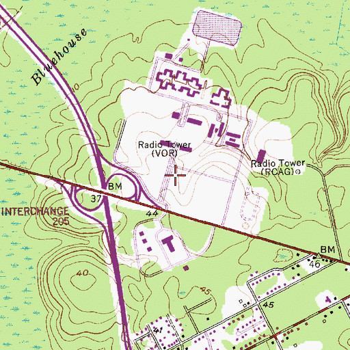 Topographic Map of Charleston Southern University Hunter Reception Center, SC