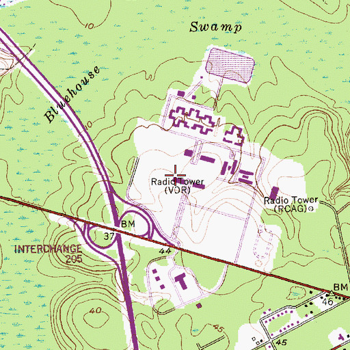 Topographic Map of Charleston Southern University H C Wing Hall, SC