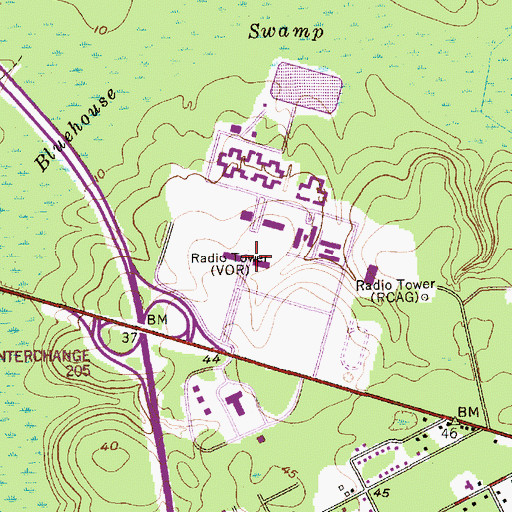 Topographic Map of Charleston Southern University C S Jones Hall, SC