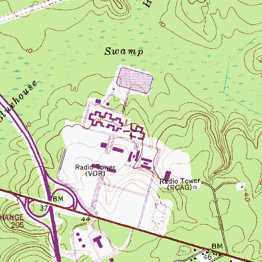 Topographic Map of Charleston Southern University Whittington Hall, SC