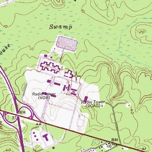 Topographic Map of Charleston Southern University Brewer Center, SC