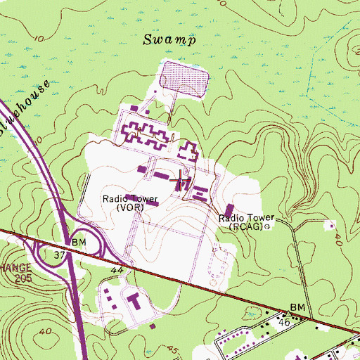 Topographic Map of Charleston Southern University Russell West, SC