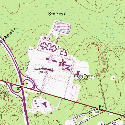 Topographic Map of Charleston Southern University Learning Center, SC