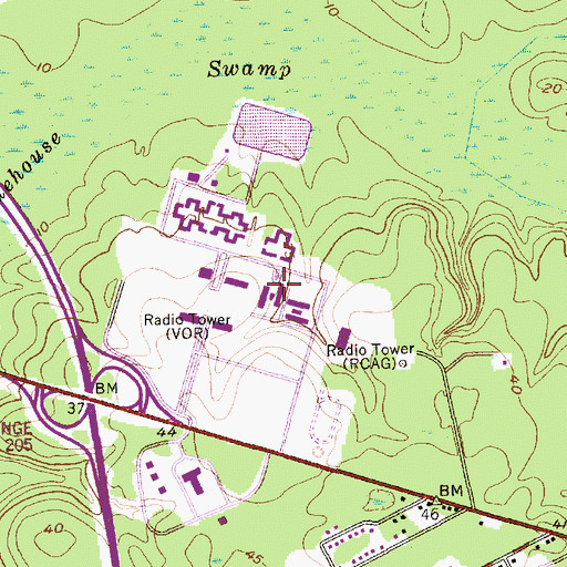 Topographic Map of Charleston Southern University Russell East, SC