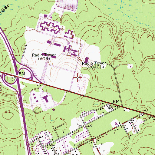 Topographic Map of Charleston Southern University Whitfield Stadium Center, SC