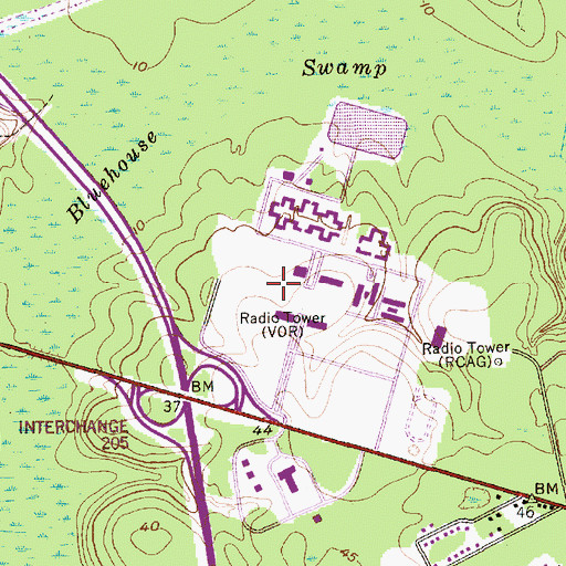 Topographic Map of Charleston Southern University Science Building, SC