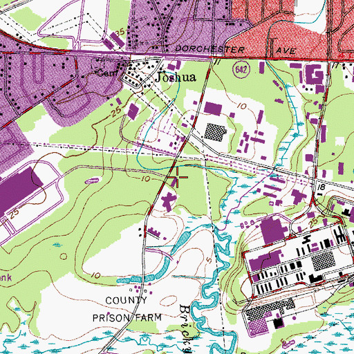 Topographic Map of Coastal Pre - Release Center, SC