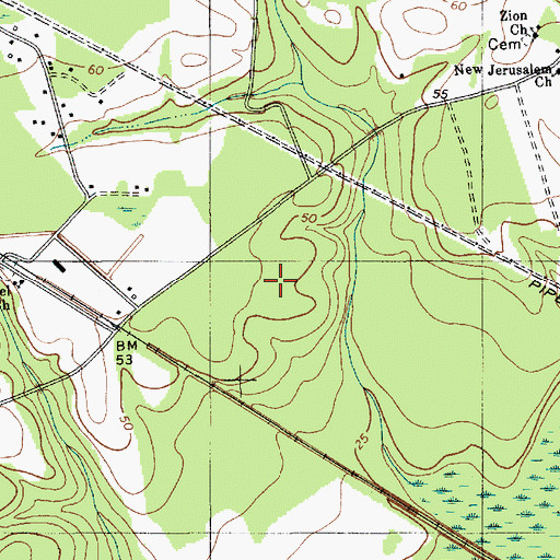 Topographic Map of Lieber Correctional Institution, SC