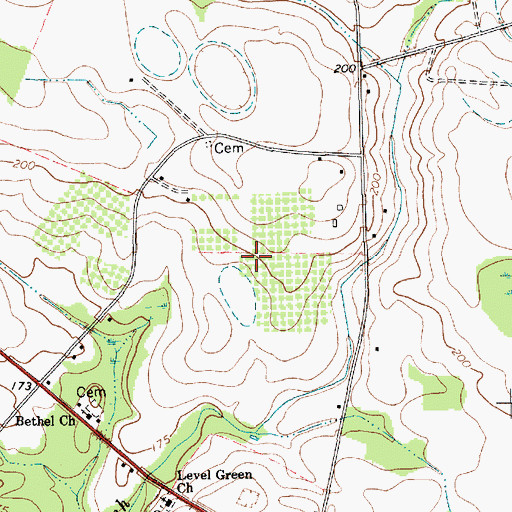 Topographic Map of Federal Correctional Institution Bennettsville, SC