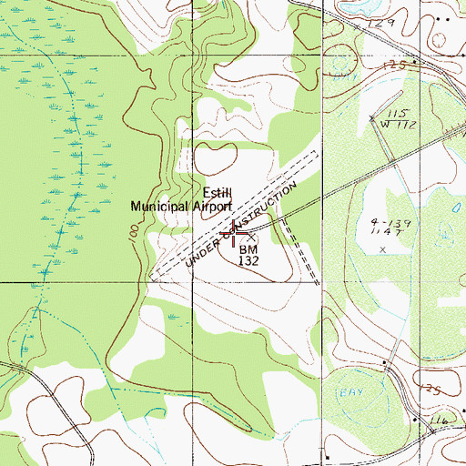 Topographic Map of Federal Correctional Institution Estill, SC