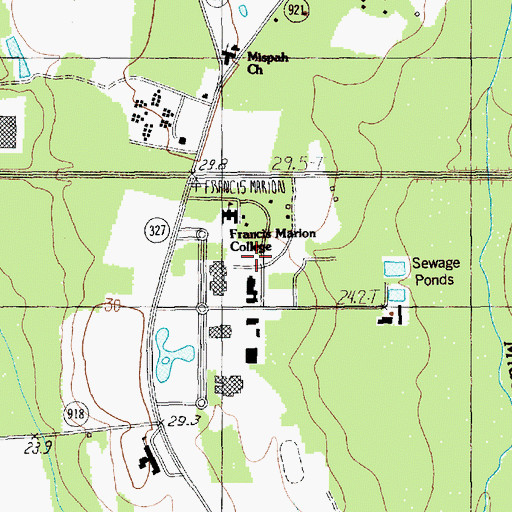 Topographic Map of Francis Marion University Stanton Academic Computer Center, SC