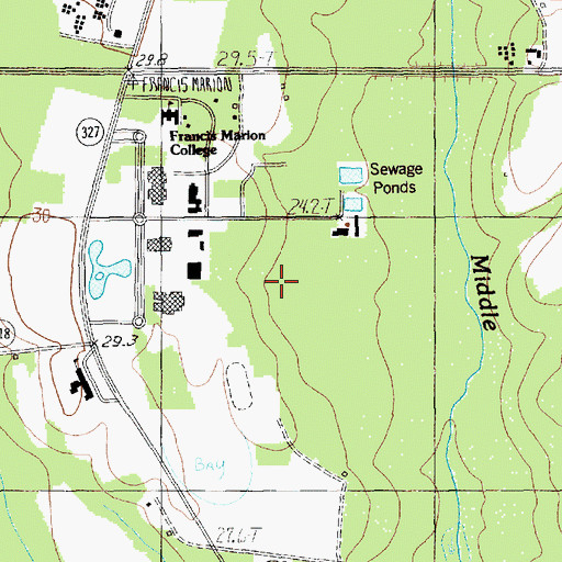 Topographic Map of Francis Marion University Allston Housing Office Complex, SC