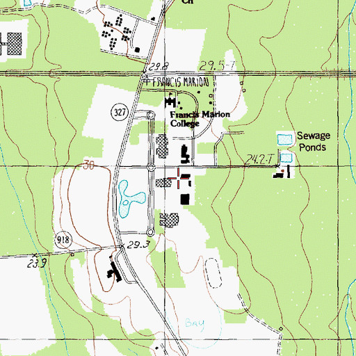 Topographic Map of Francis Marion University Leatherman Science Facility, SC
