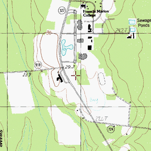 Topographic Map of Francis Marion University Pee Dee Education Center, SC
