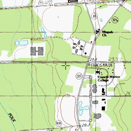 Topographic Map of Francis Marion University Education Foundation Building, SC
