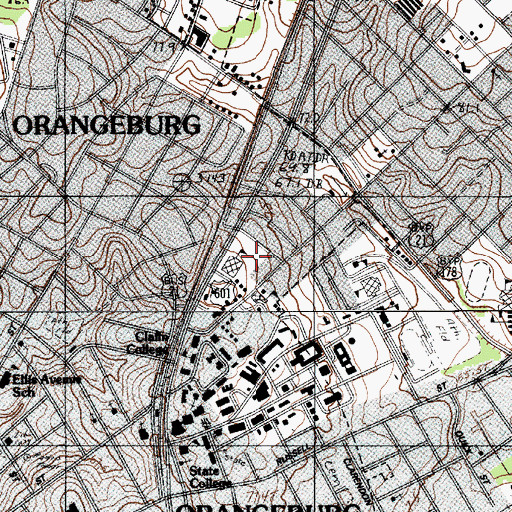 Topographic Map of Claflin University Science Center Annex, SC