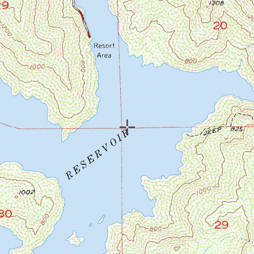 Topographic Map of San Vicente Reservoir, CA