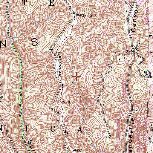 Topographic Map of San Vicente Y Santa Monica, CA