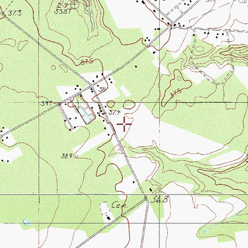 Topographic Map of Crocketville Post Office, SC