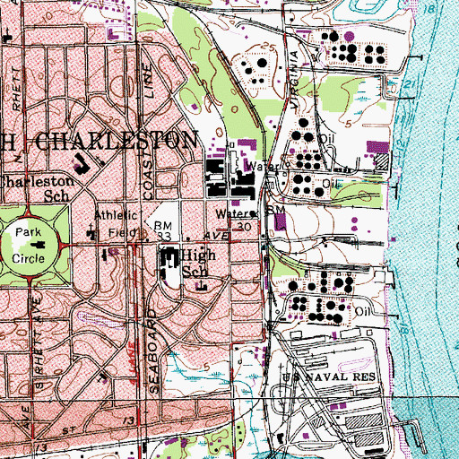 Topographic Map of East Montague Post Office, SC