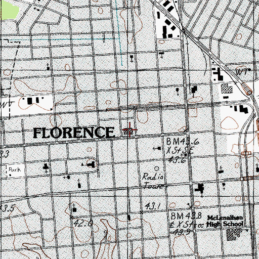 Topographic Map of Federal Station Post Office, SC