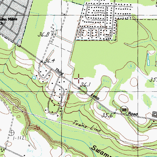 Topographic Map of Peace Free Will Baptist Church, SC