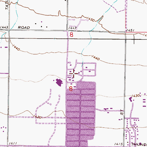 Topographic Map of Hyde Park, AZ