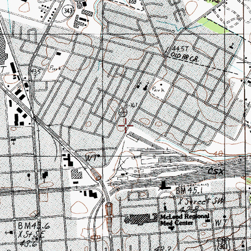 Topographic Map of Progressive Church of Jesus, SC