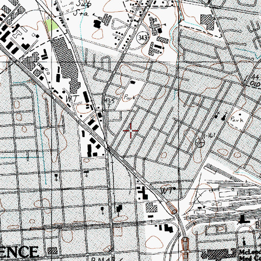 Topographic Map of Southern Calvary Baptist Church, SC