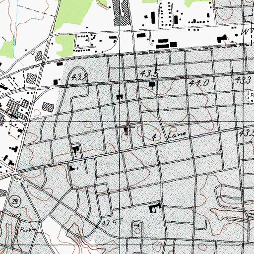 Topographic Map of Saint Johns Church of the Nazarene, SC