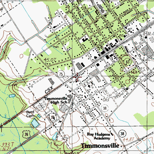 Topographic Map of Timmonsville Pentecostal Holiness Church, SC