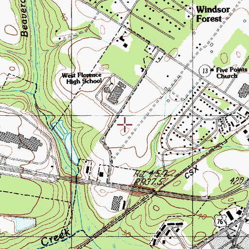 Topographic Map of Trinity Presbyterian Church Evangelical, SC